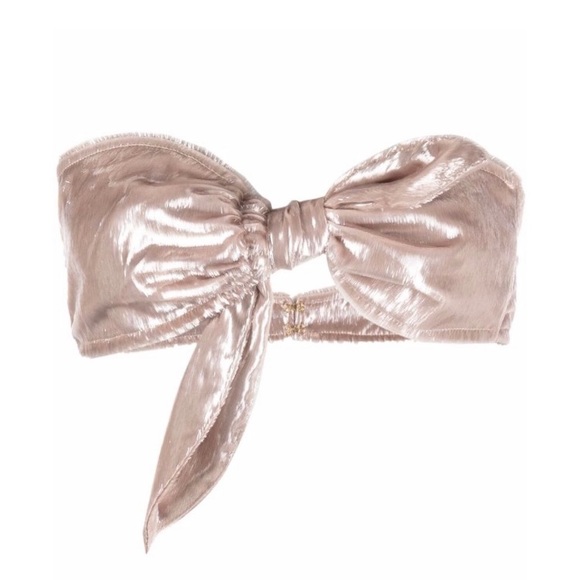 Lola bandeau top in soft champagne - Picture 3 of 4